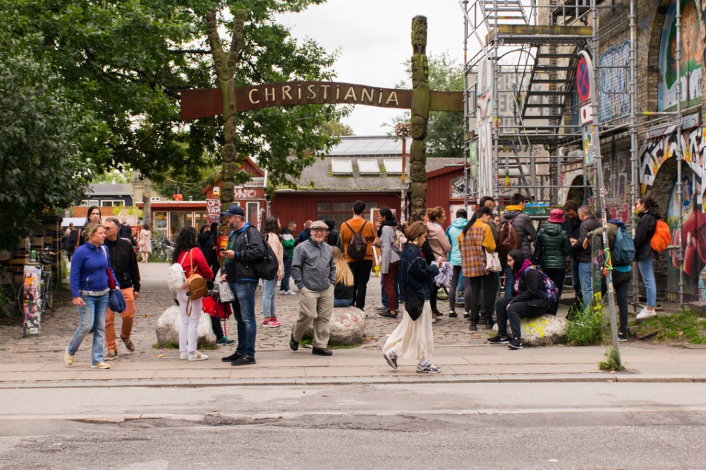 Entrance of Christiania in Copenhagen