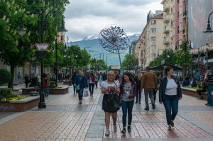 Vitosha boulevard and the Vitosha mountain always in the background