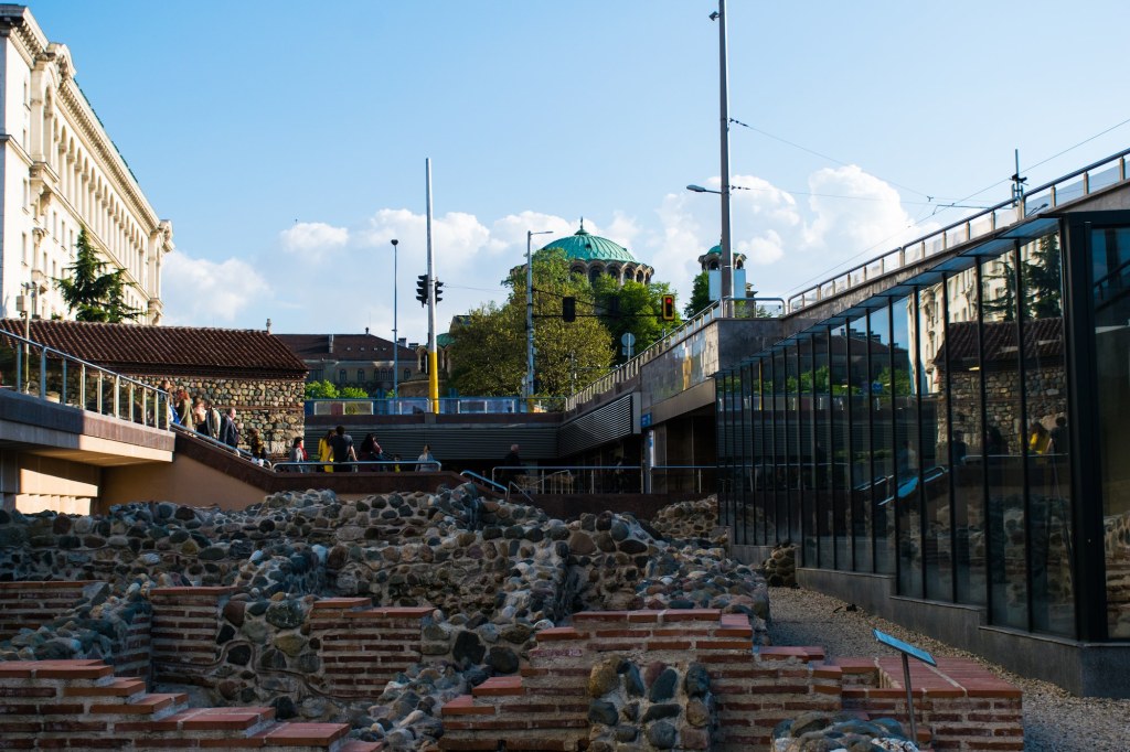Sofia, metro Serdika among antic ruins