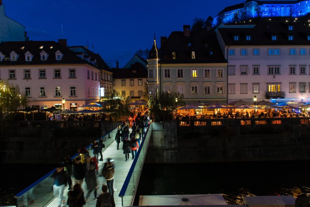 Ljubljana illuminated in December