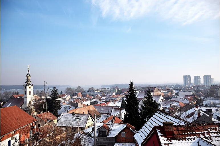 Zemun and Belgrade from Gardos tower