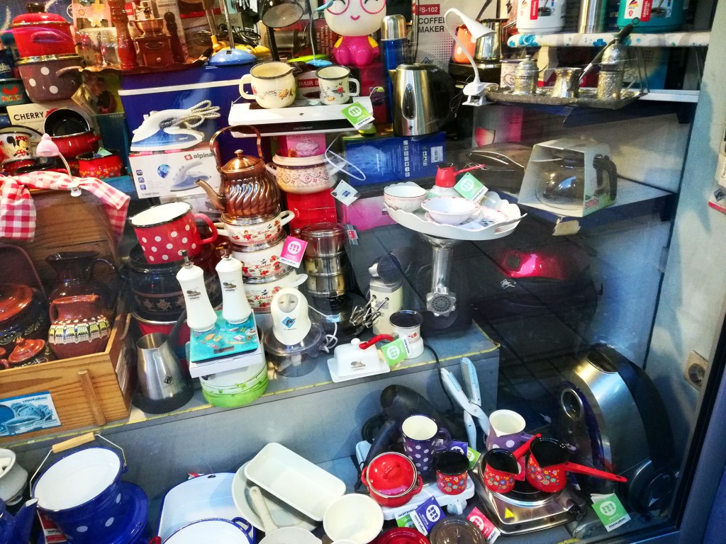 The window of a houseware store in Belgrade