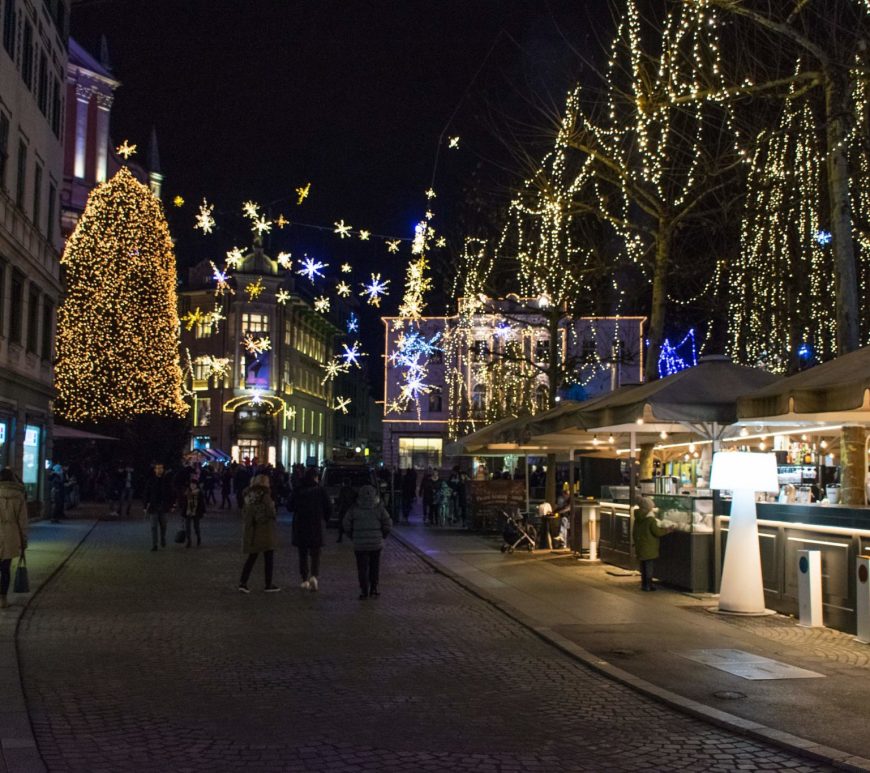 Christmas market of Ljubljana Slovenia