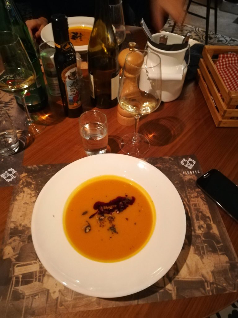 pumpkin soup at Figovec